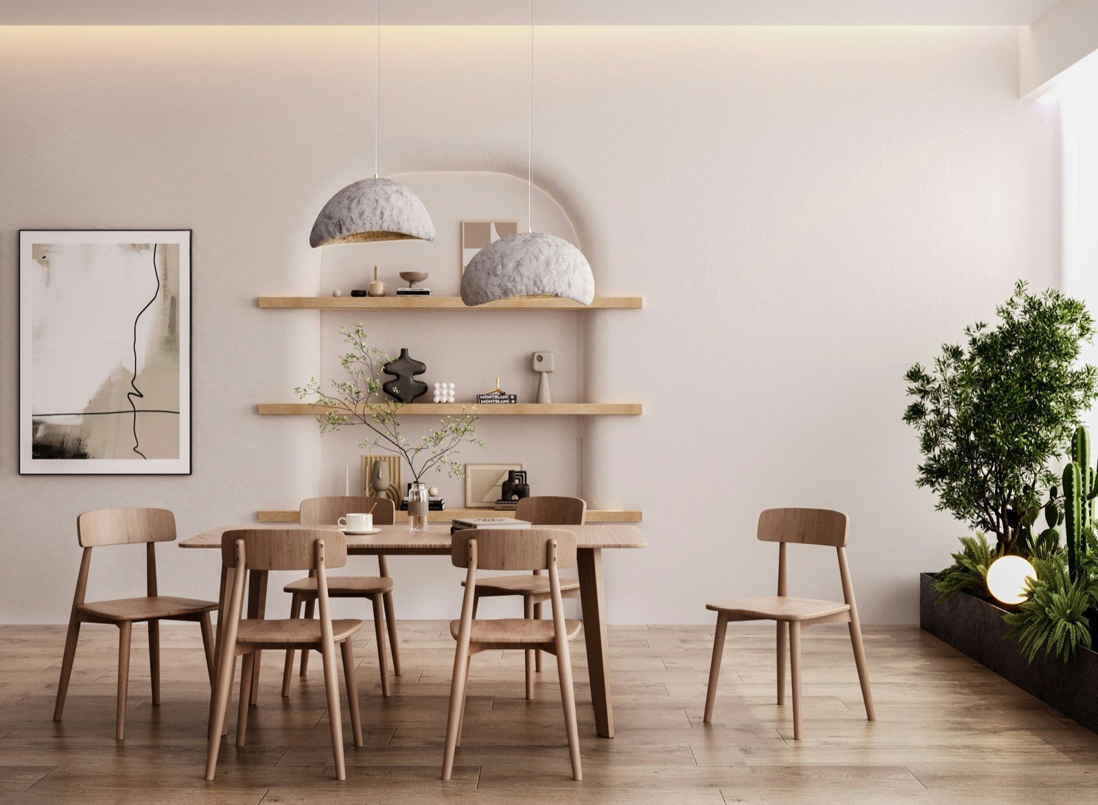 Japandi Penthouse - Minimalist luxury residence with natural oak and linen