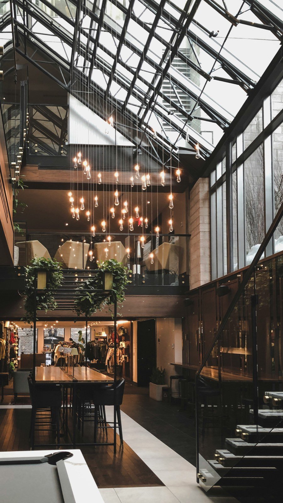 Tea House and Spa - Commercial hospitality interior with warm ambient lighting